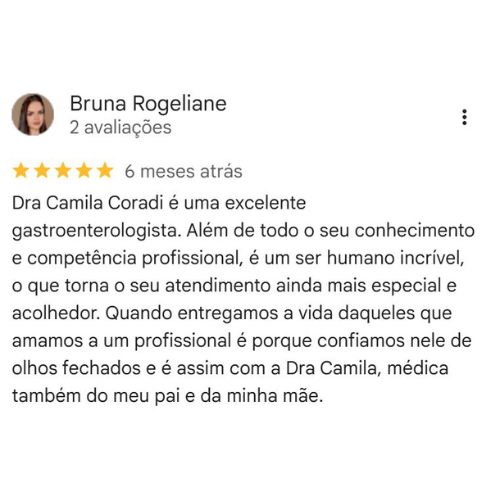Depoimento Google Dra. Camila Coradi