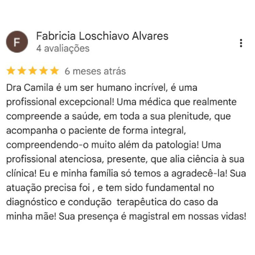 Depoimento Google Dra. Camila Coradi